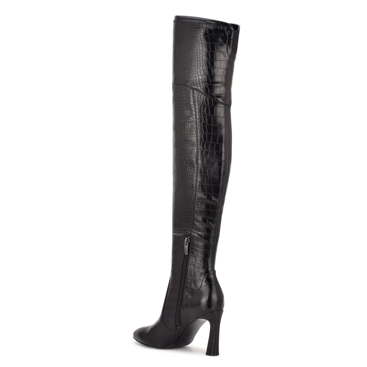 Nine West Sizzle Over The Knee Heel Stiefel Damen Schwarz | 9014ZEOLM