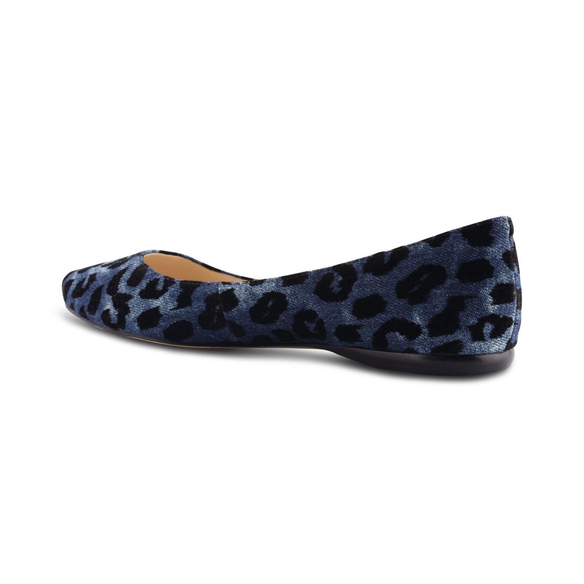 Nine West Speakup Almond Kappe Ballerinas Damen Blau Leopard | 2078JTBAO