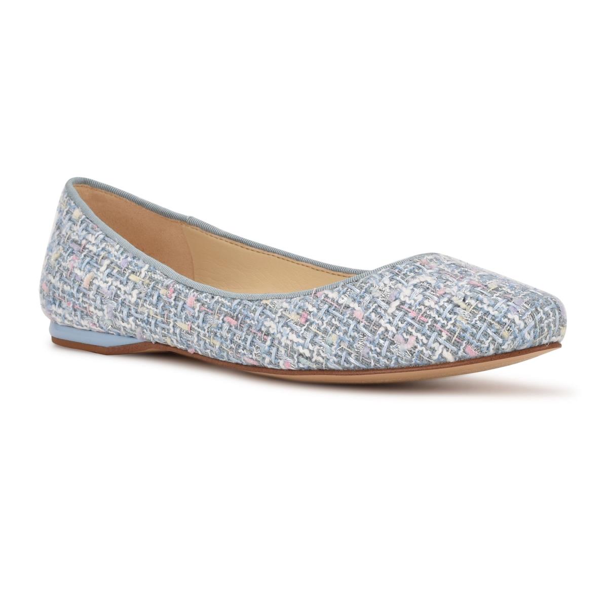 Nine West Speakup Almond Kappe Ballerinas Damen Hellblau | 7023UYCJP