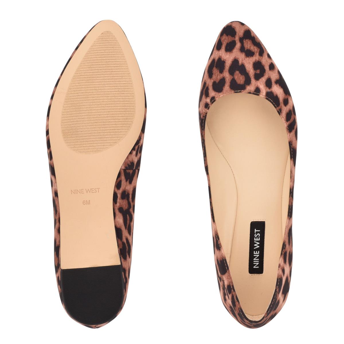 Nine West Speakup Almond Kappe Ballerinas Damen Leopard | 9841MKWZO