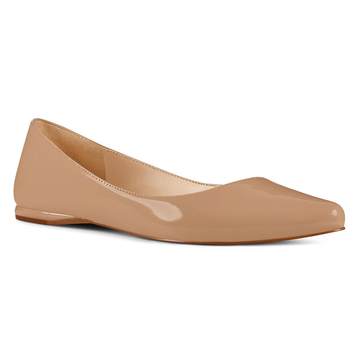 Nine West Speakup Almond Kappe Flats Damen Grau Braun | 5082MTDER