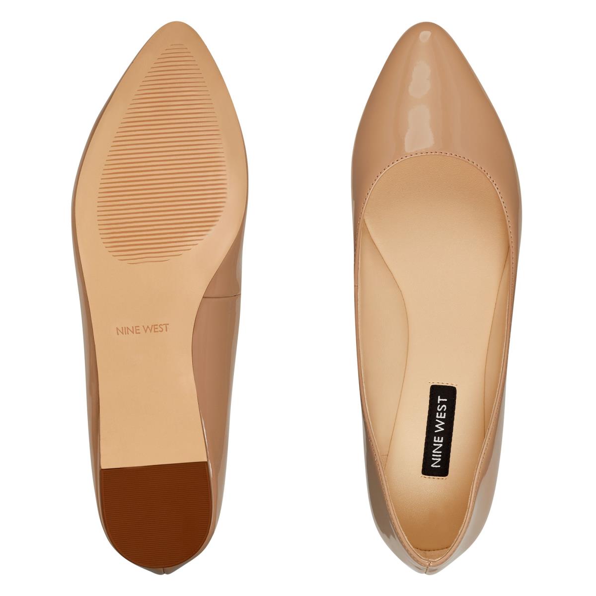 Nine West Speakup Almond Kappe Flats Damen Grau Braun | 5082MTDER