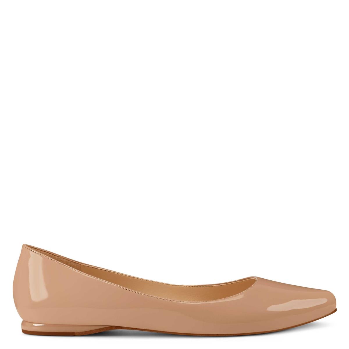 Nine West Speakup Almond Kappe Flats Damen Grau Braun | 5082MTDER