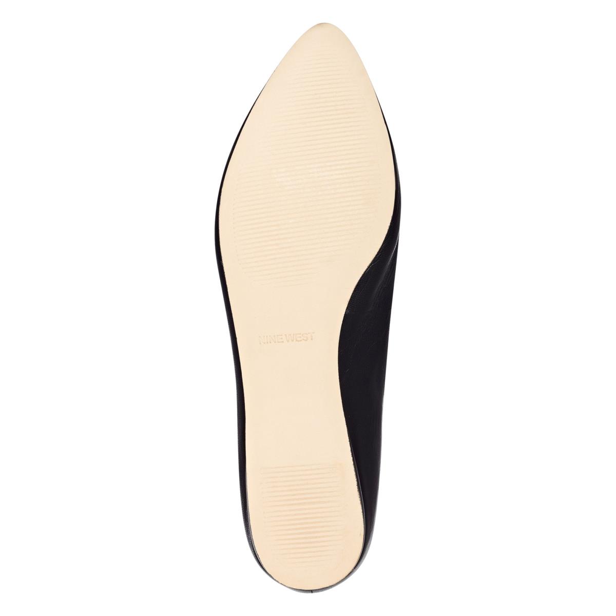 Nine West Speakup Almond Kappe Flats Damen Schwarz | 5260BIMLS