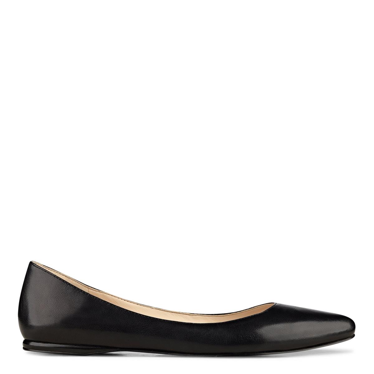 Nine West Speakup Almond Kappe Flats Damen Schwarz | 5260BIMLS