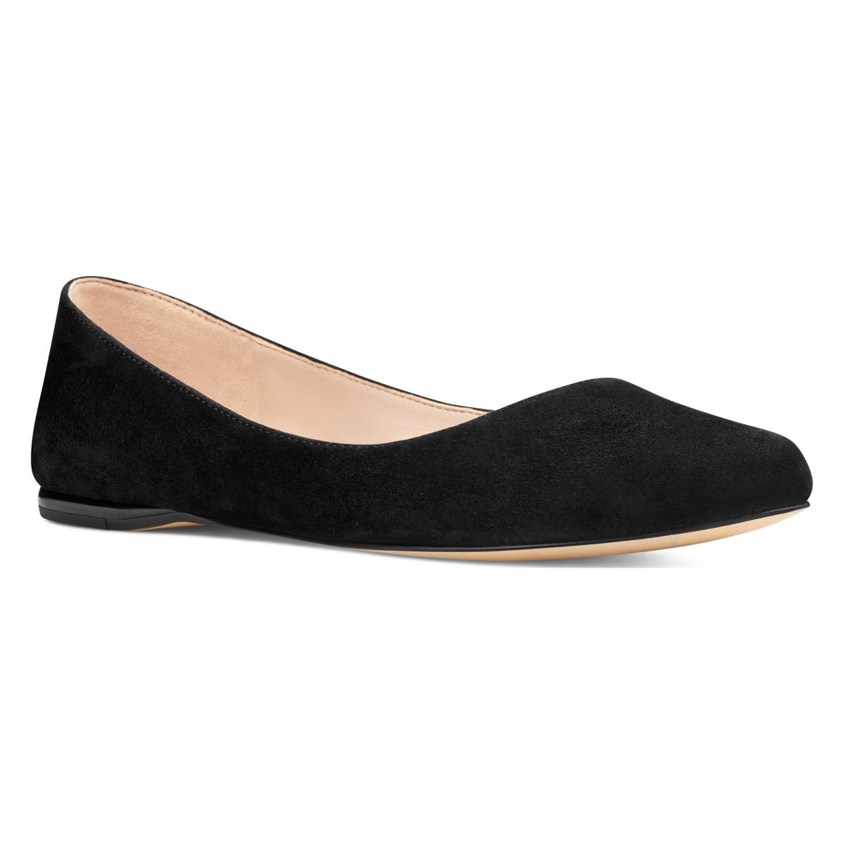 Nine West Speakup Almond Kappe Flats Damen Schwarz | 6532OHLIC