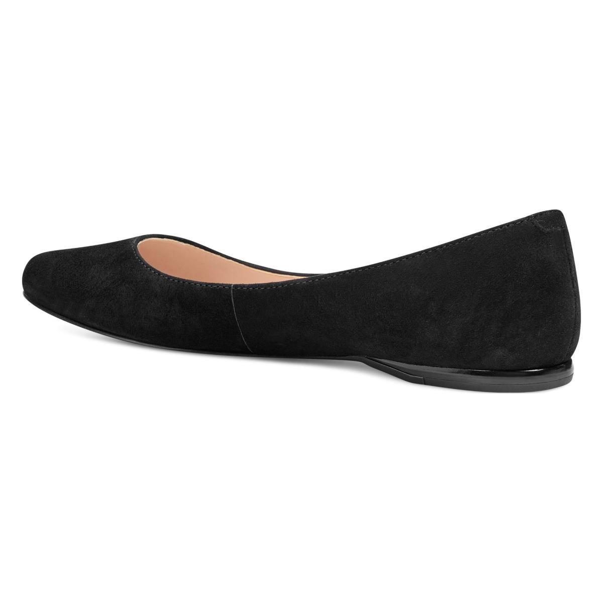 Nine West Speakup Almond Kappe Flats Damen Schwarz | 6532OHLIC