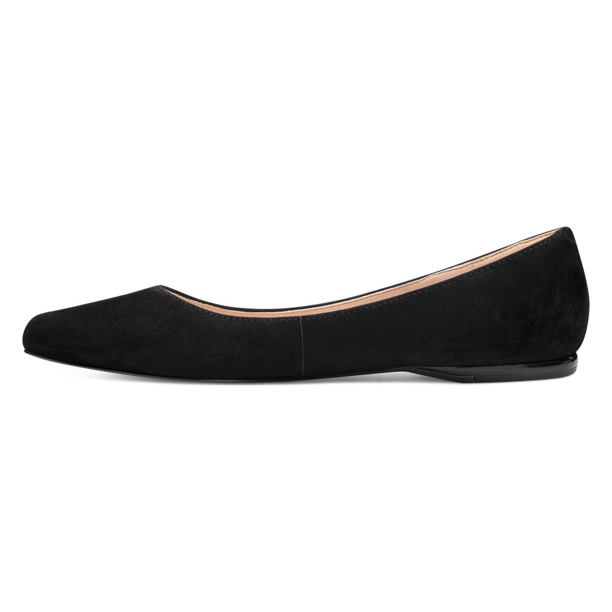 Nine West Speakup Almond Kappe Flats Damen Schwarz | 6532OHLIC