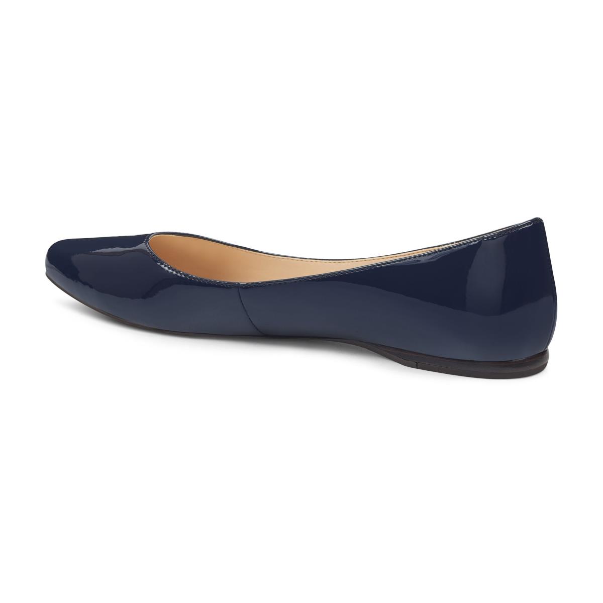 Nine West Speakup Almond Kappe Flats Damen Navy | 7325RBMZQ