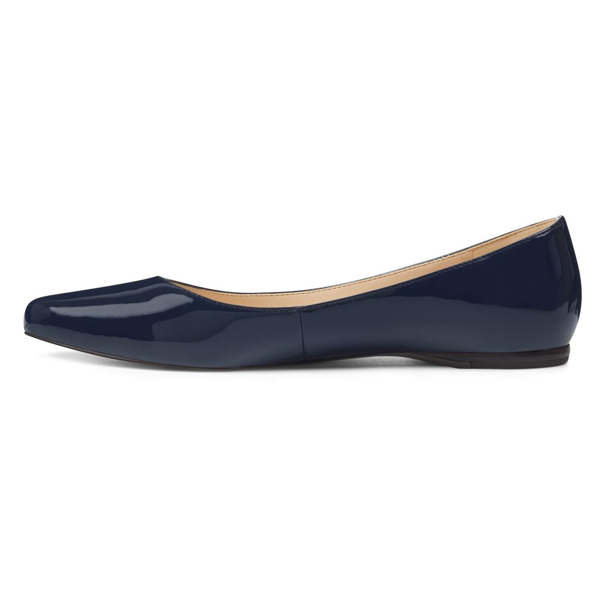 Nine West Speakup Almond Kappe Flats Damen Navy | 7325RBMZQ