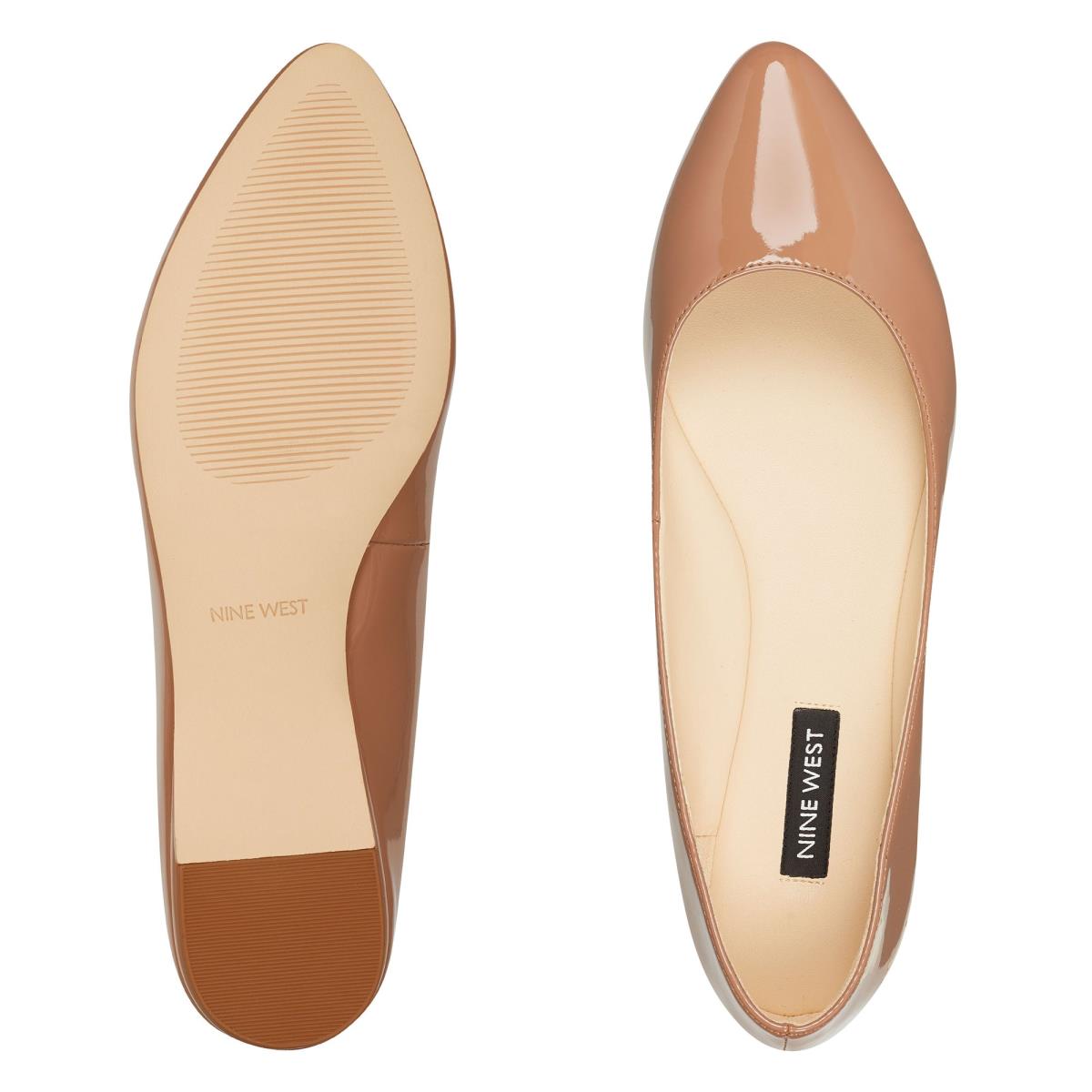 Nine West Speakup Almond Kappe Flats Damen Beige | 7430DRCAO