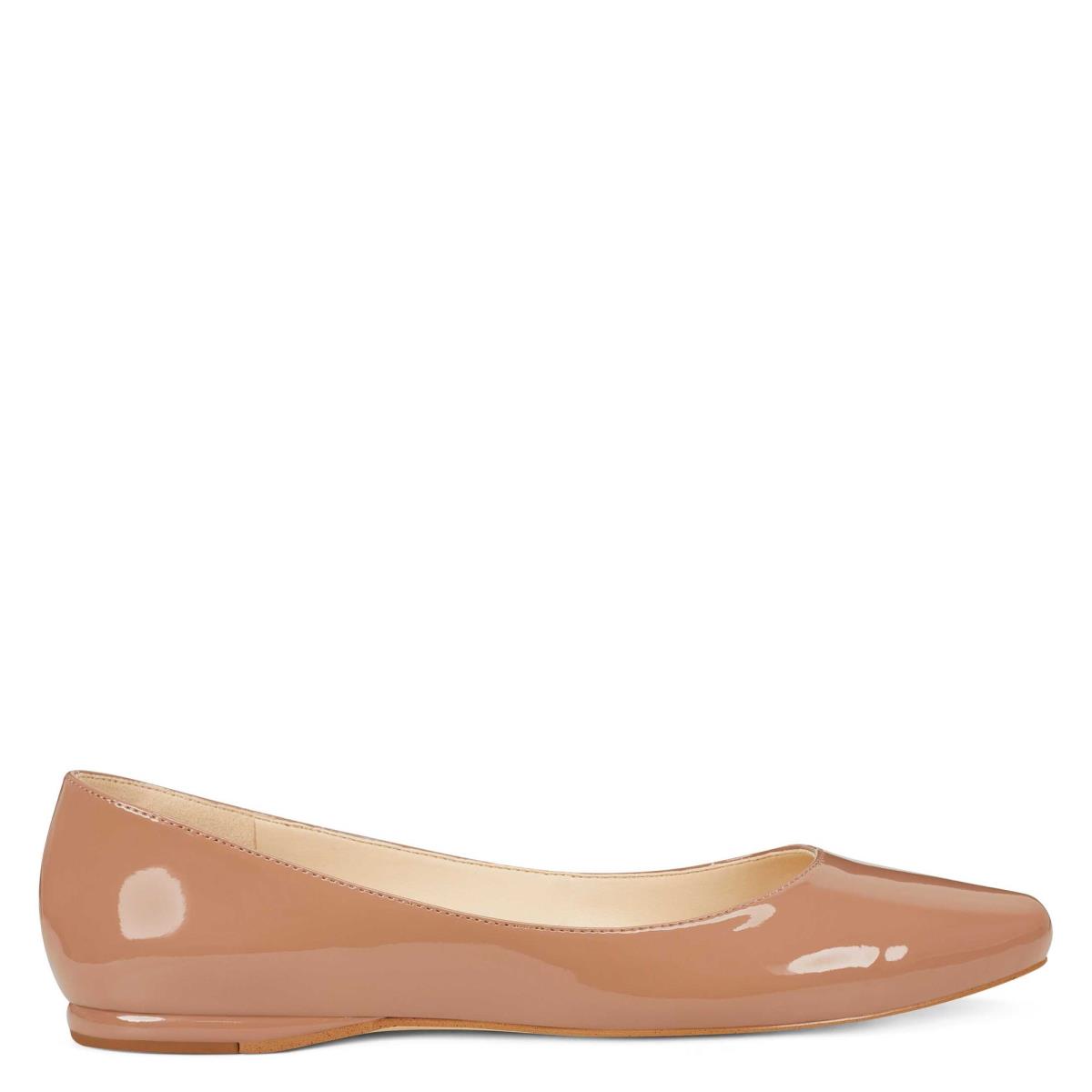 Nine West Speakup Almond Kappe Flats Damen Beige | 7430DRCAO