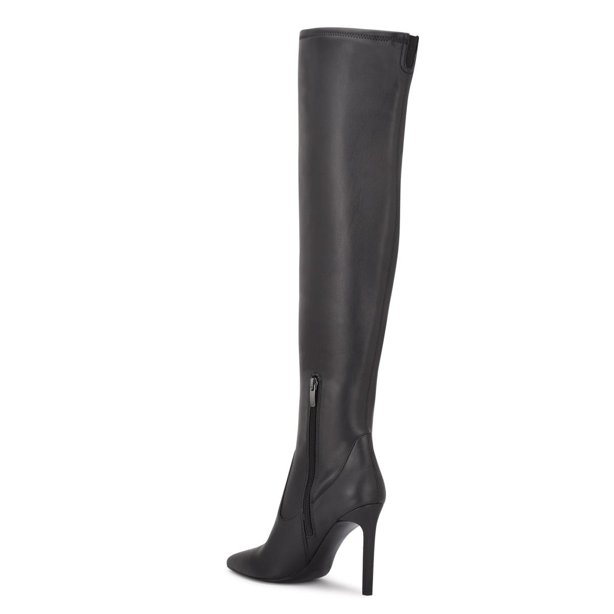 Nine West Tacy Over The Knee Stiefel Damen Schwarz | 4287NMWRT