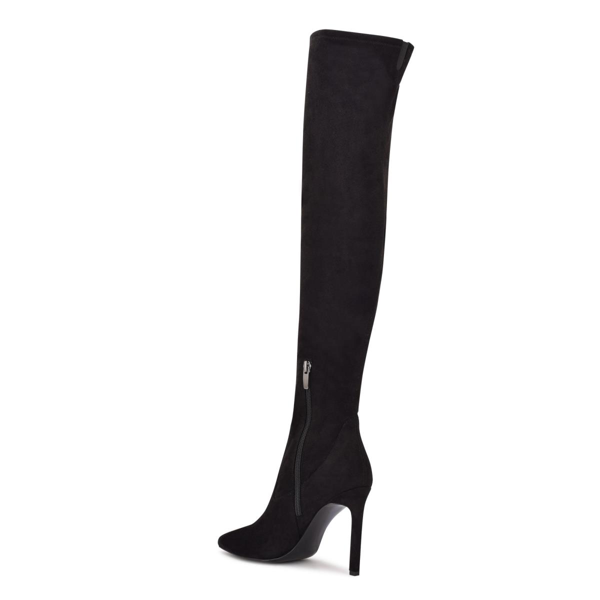 Nine West Tacy Over The Knee Stiefel Damen Schwarz | 4628RUCMN