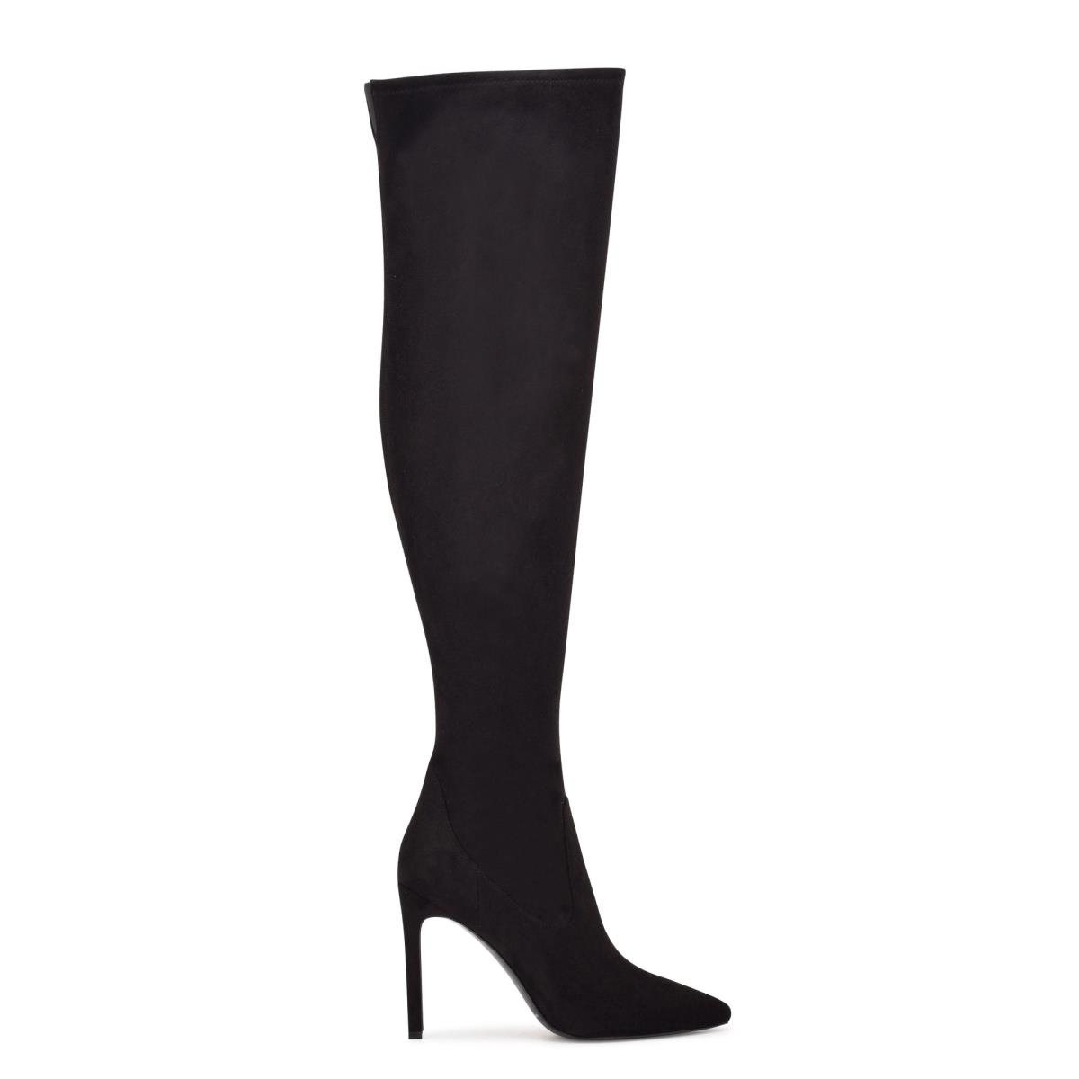 Nine West Tacy Over The Knee Stiefel Damen Schwarz | 4628RUCMN