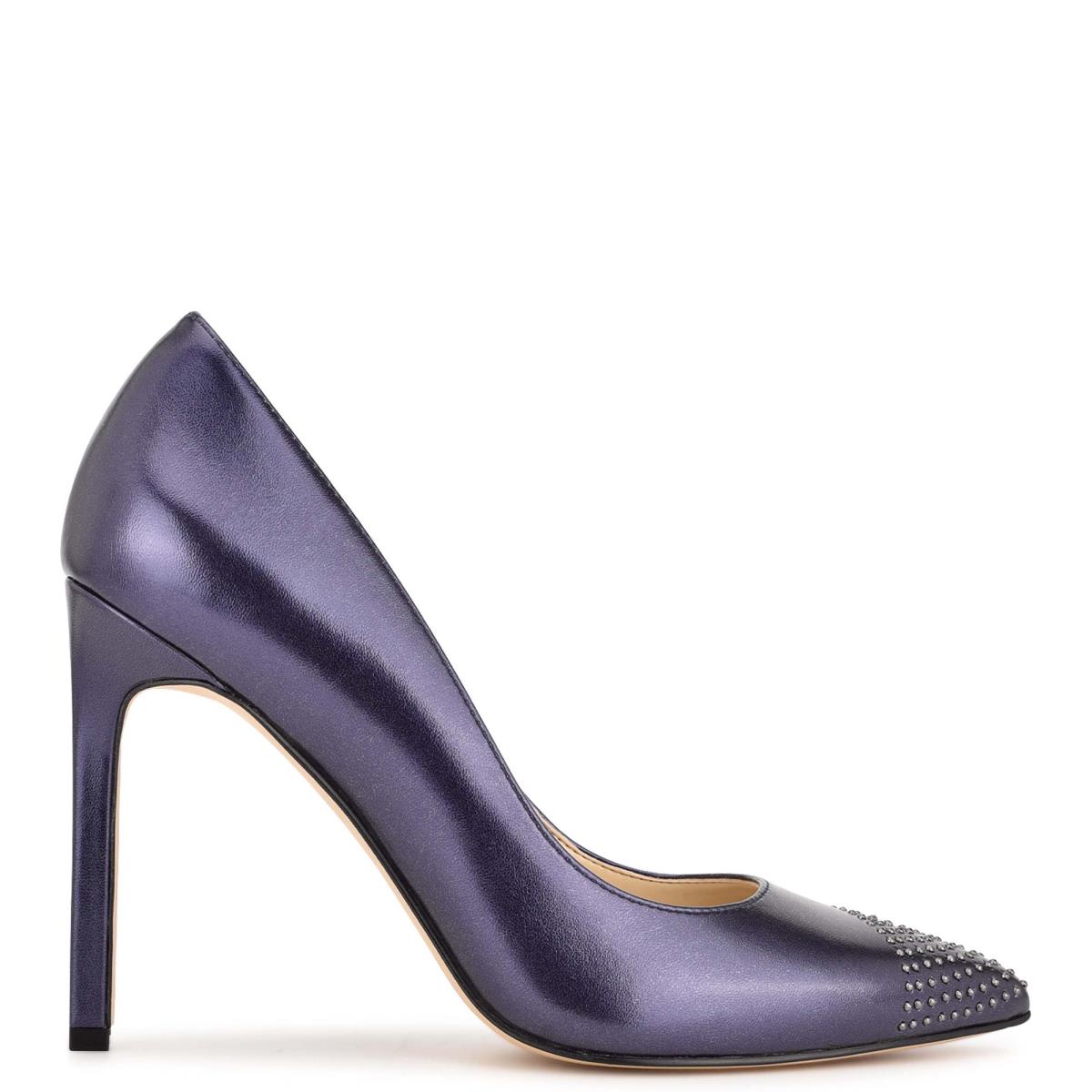 Nine West Tadaa Studded Pointy Kappe Pumps Damen Navy | 4185JOYNH