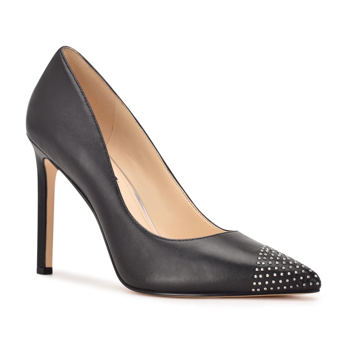 Nine West Tadaa Studded Pointy Kappe Pumps Damen Schwarz | 7163FKRPX