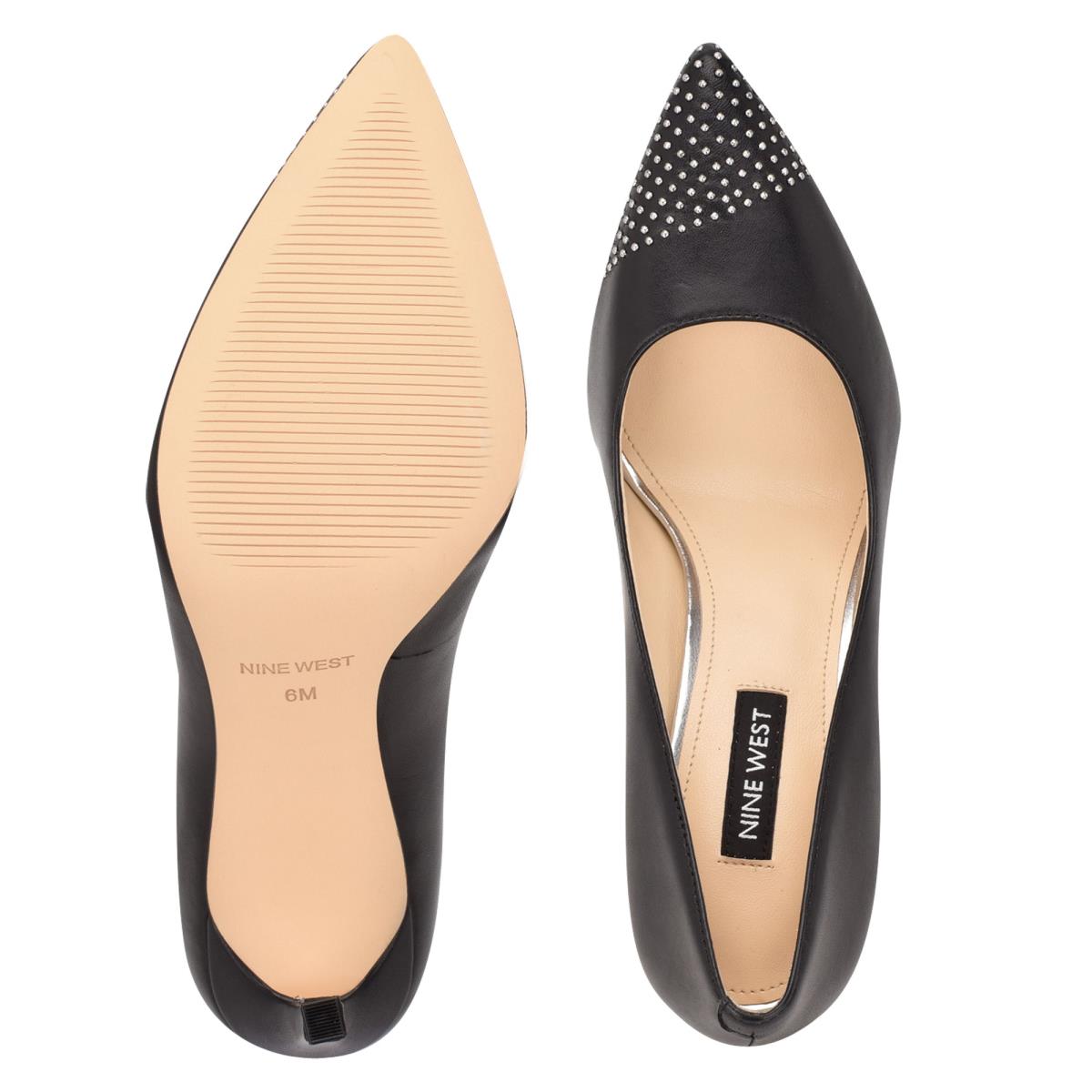 Nine West Tadaa Studded Pointy Kappe Pumps Damen Schwarz | 7163FKRPX