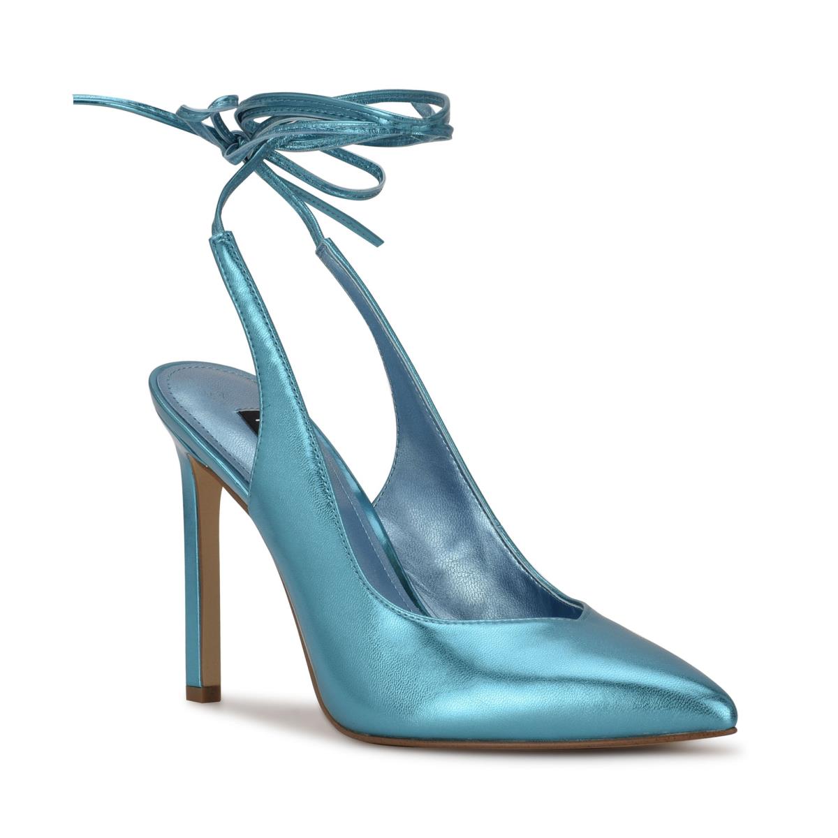 Nine West Talon Ankle Wrap Kleider Pumps Damen Blau | 2586QTGPA