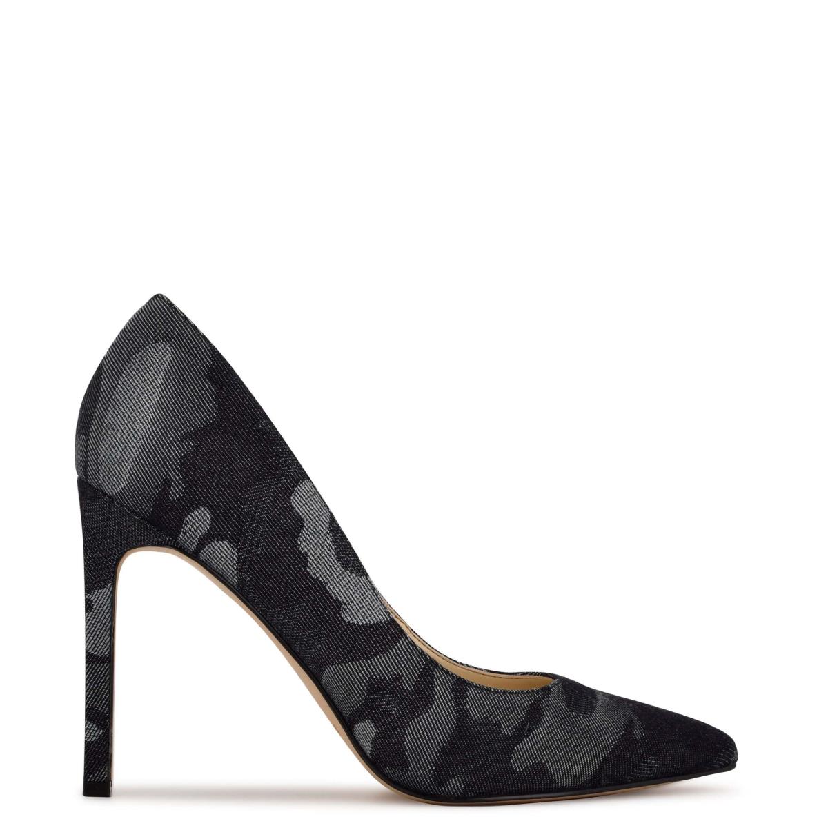 Nine West Tatiana Pointy Kappe Pumps Damen Blau Camouflage | 1623QBWMJ