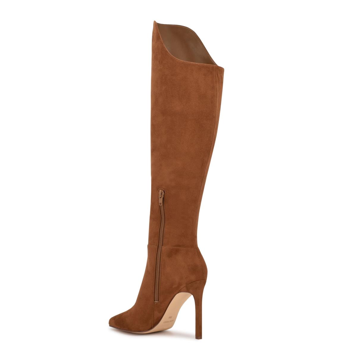 Nine West Teleena Stiefel mit Absatz Damen Braun | 1086ZPLWT