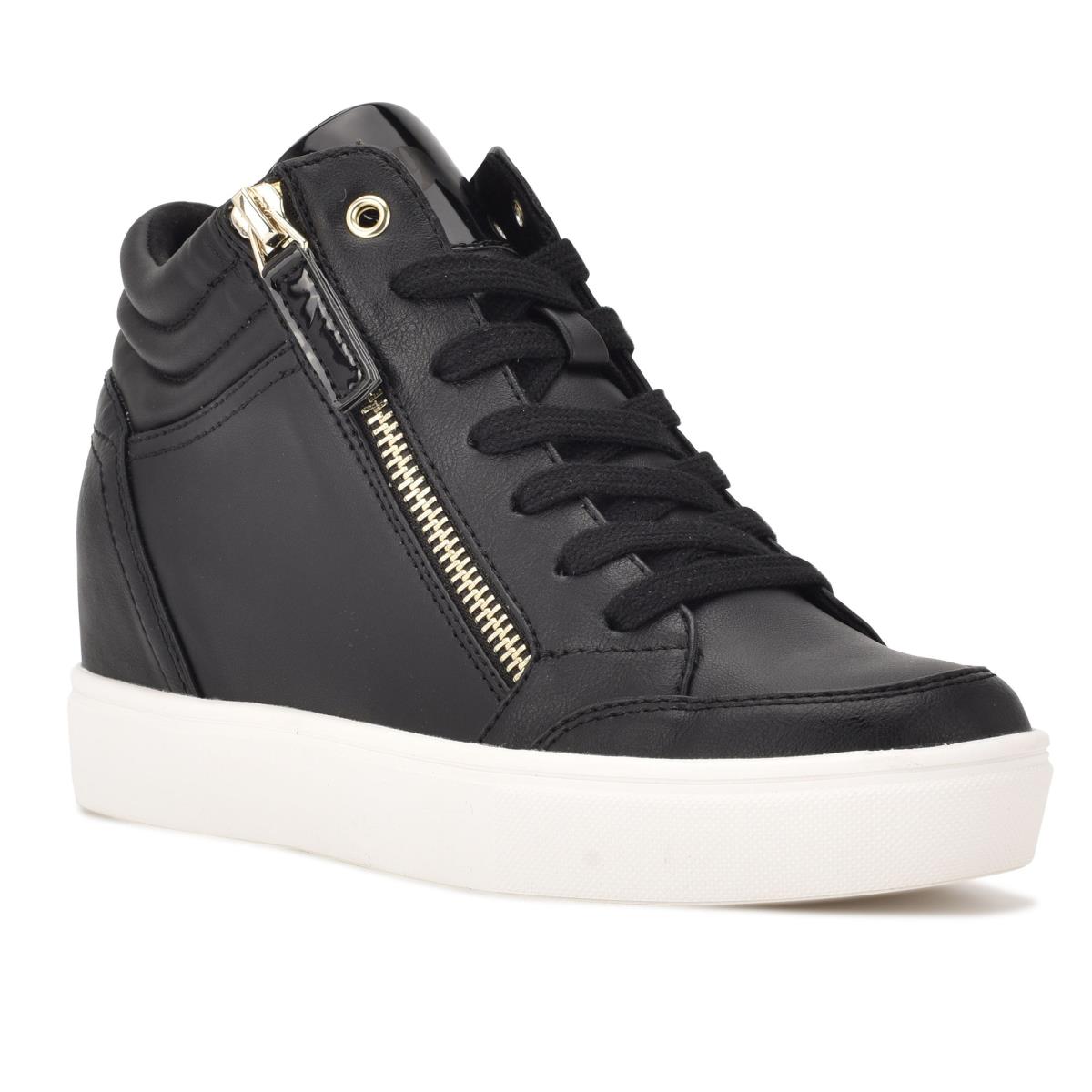 Nine West Tons High Top Hidden Wedge Sneakers Sneakers Damen Schwarz | 2530AWMNE