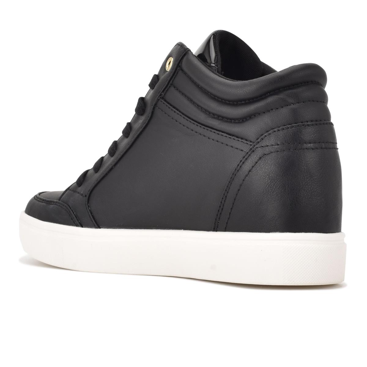 Nine West Tons High Top Hidden Wedge Sneakers Sneakers Damen Schwarz | 2530AWMNE