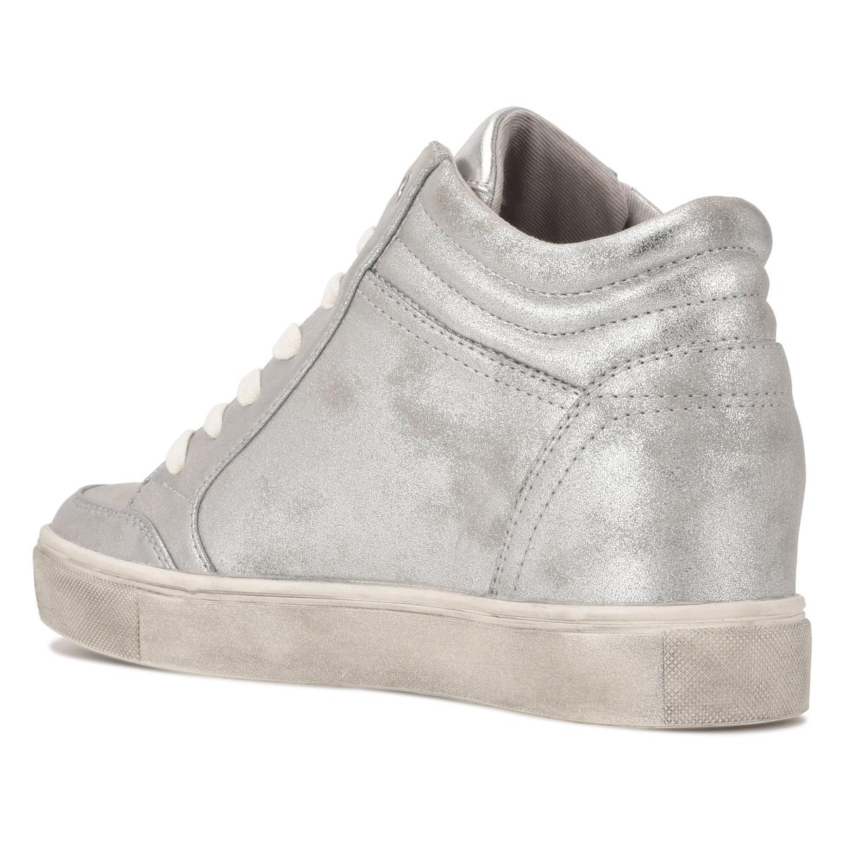 Nine West Tons High Top Hidden Wedge Sneakers Sneakers Damen Silber | 8413SPODT