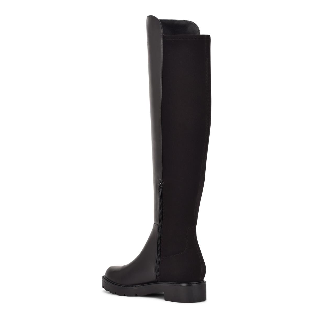 Nine West Tread Over The Knee Lug Sole Stiefel Damen Schwarz | 7018JBICM