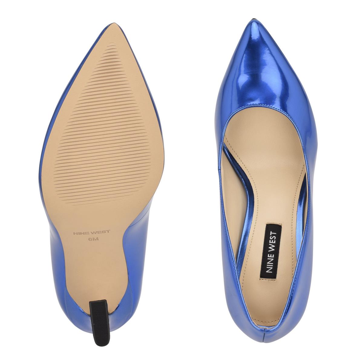 Nine West Trendz Pointy Kappe Pumps Damen Blau | 7432BYFIN