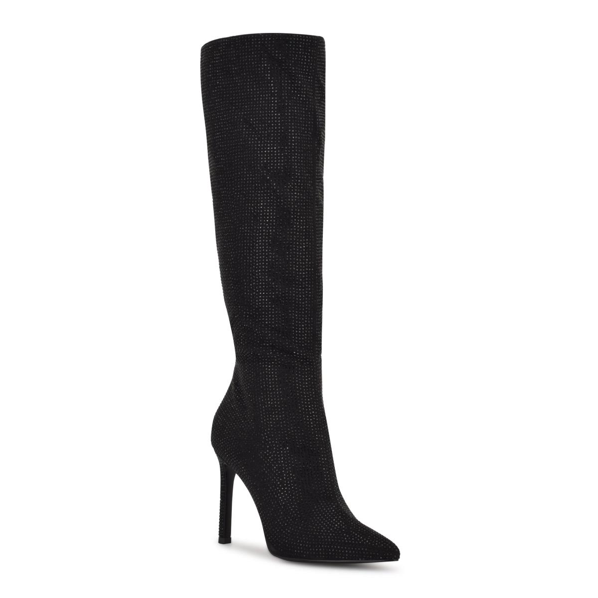 Nine West Tysh Rhinestone Kleid Stiefel Damen Schwarz | 9347LWGQC