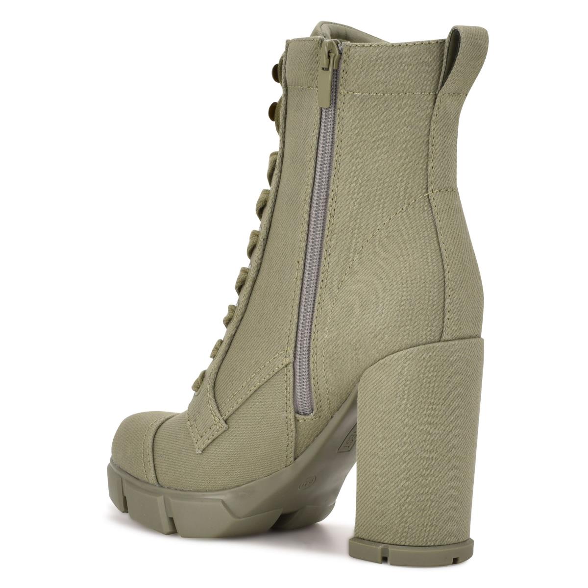 Nine West Vega Absatz Stiefeletten Damen Olivgrün | 1508EDCBJ