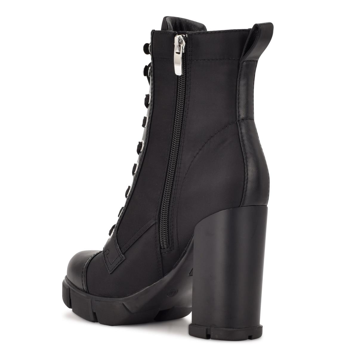 Nine West Vega Absatz Stiefeletten Damen Schwarz | 7602YAFJS