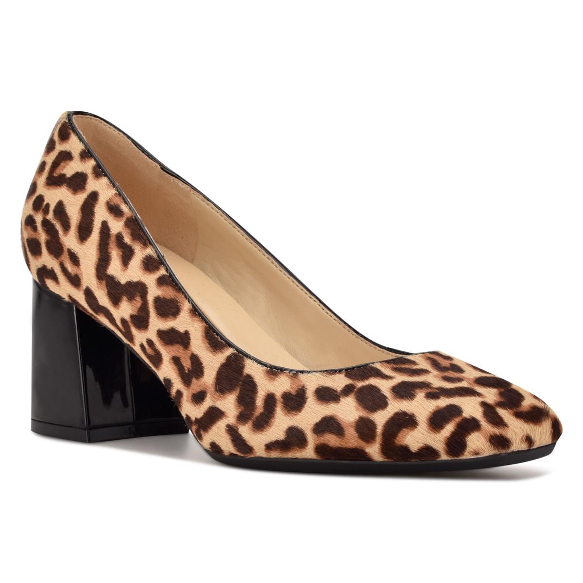 Nine West Vibe 9x9 Block Heel Pumps Damen Leopard | 1746IJSEK