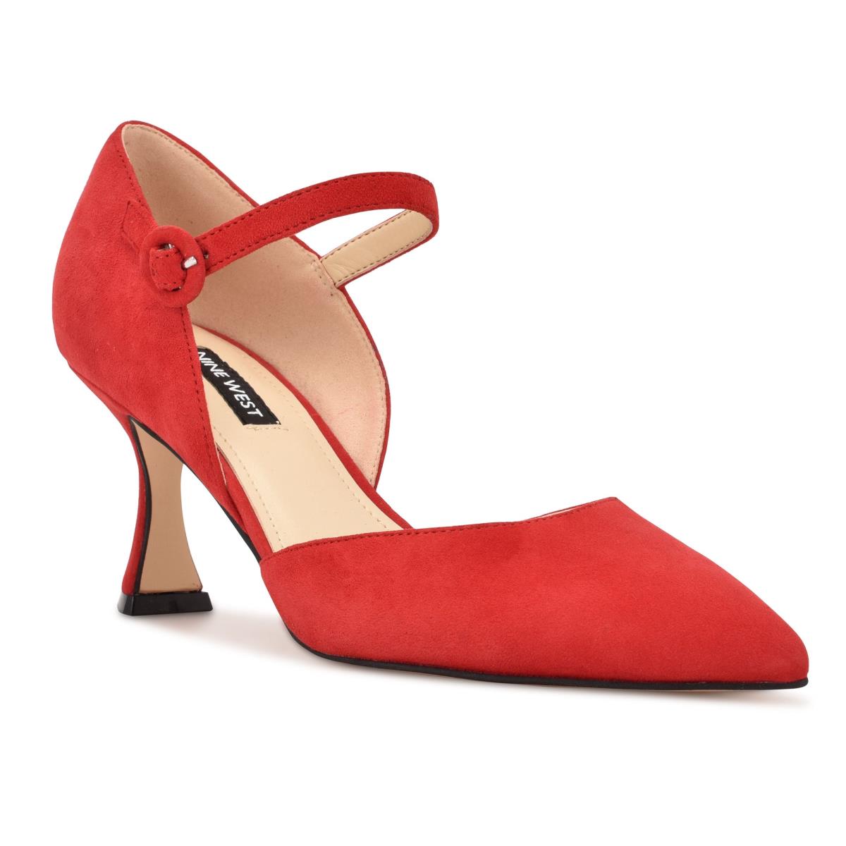 Nine West Wanah Pointy Kappe Pumps Damen Rot | 5093FZLWB