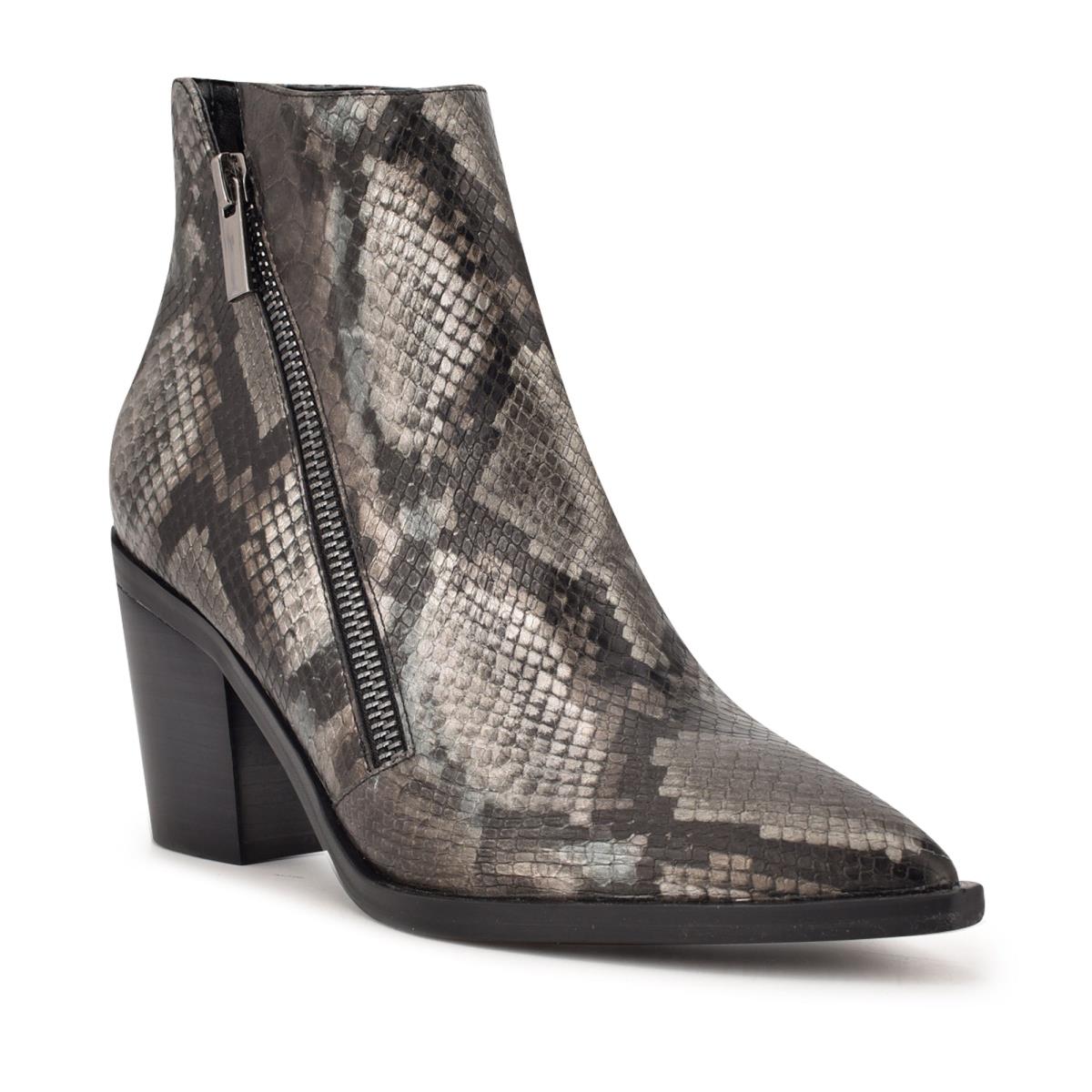 Nine West Wearit Block Heel Stiefeletten Damen Schlangenoptik | 0953RNEWS