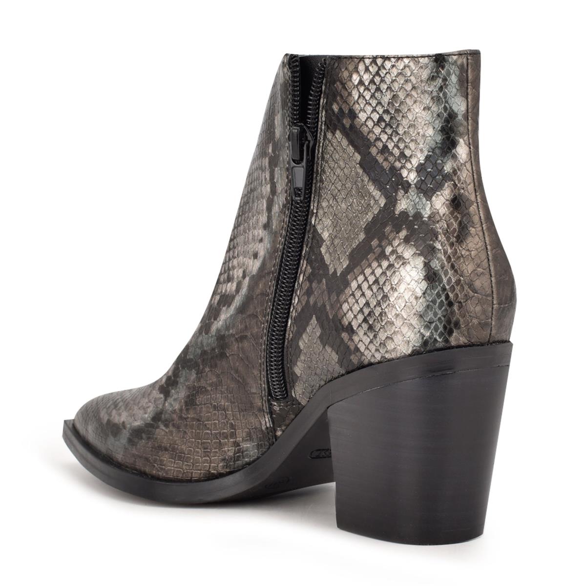 Nine West Wearit Block Heel Stiefeletten Damen Schlangenoptik | 0953RNEWS