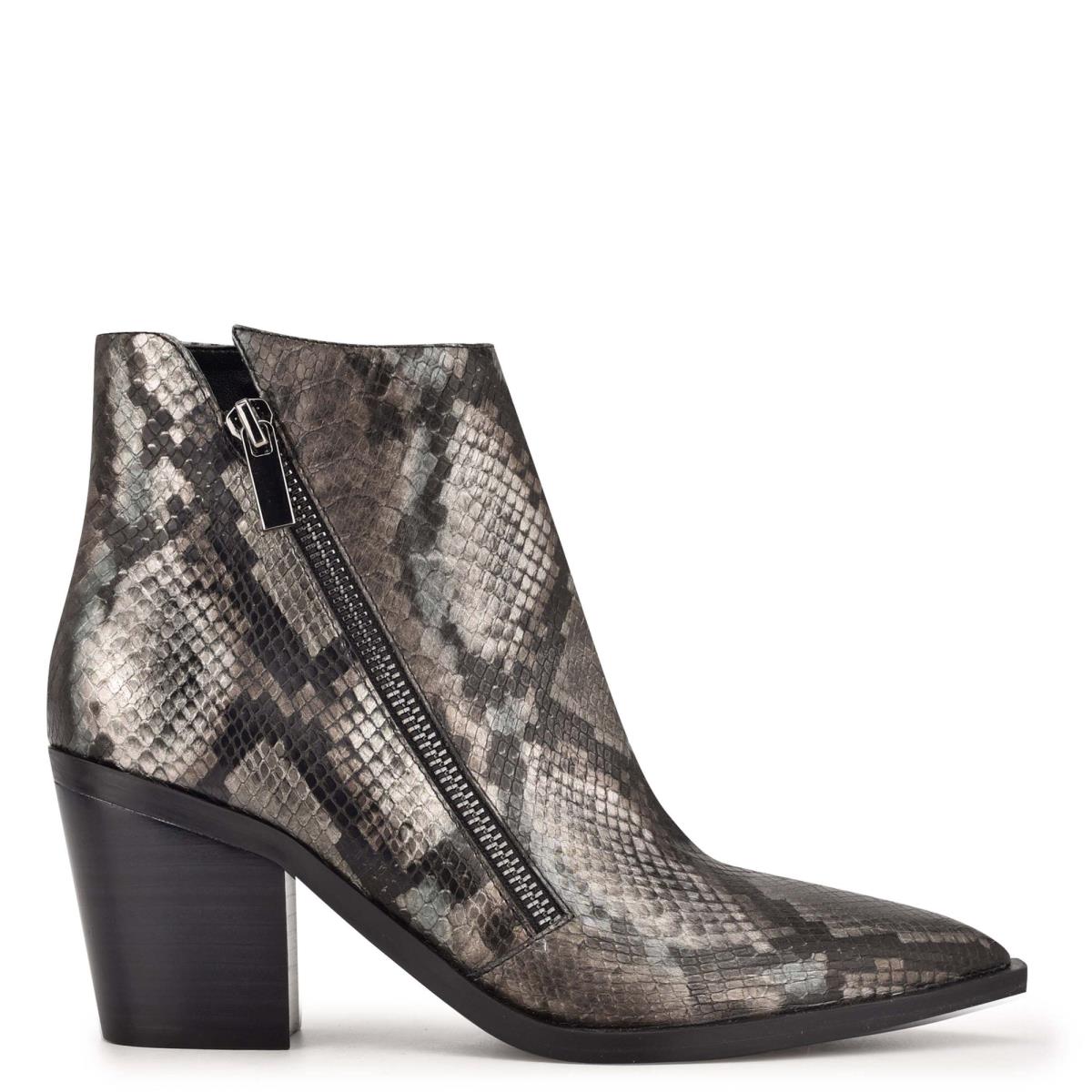 Nine West Wearit Block Heel Stiefeletten Damen Schlangenoptik | 0953RNEWS