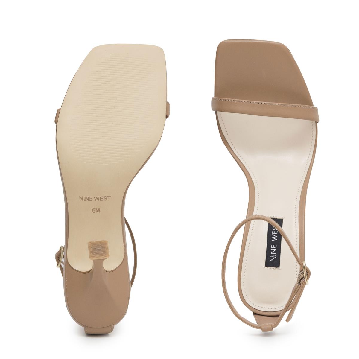 Nine West Yess Ankle Riemchensandalen Damen Beige | 2495KMJTH