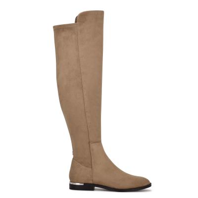 Nine West Allair Weite Calf Over the Knee Stiefel Damen Braun | 5231WEUYK