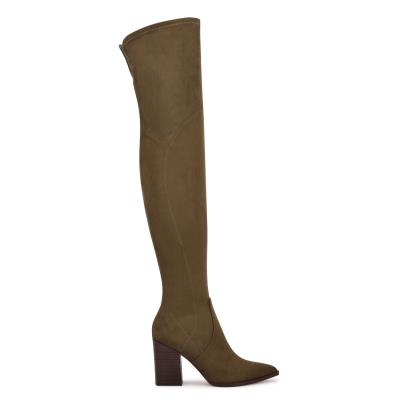 Nine West Barret Over The Knee Stiefel mit Absatz Damen Hellbraun | 1603XOMTF