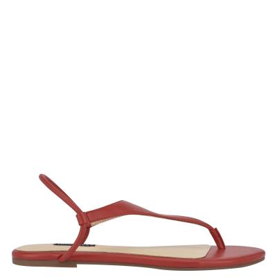 Nine West Braydin Stretch Flache Sandalen Damen Rot | 9764VTYMI