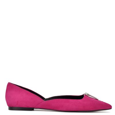 Nine West Brina Pointy Kappe Ballerinas Damen Rosa | 8379ZPEQD