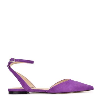 Nine West Briy Pointy Kappe Ballerinas Damen Lila | 4963JXSCZ