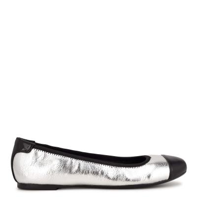 Nine West Capted Ballet Ballerinas Damen Silber | 7096EMHXV