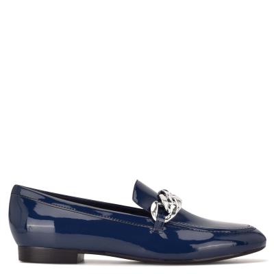 Nine West Chain Slip-On Loafers Damen Blau | 7160BILMO