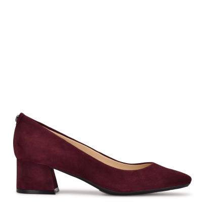 Nine West Cloe 9x9 Block Heel Pumps Damen Bordeaux | 9162FDTLV