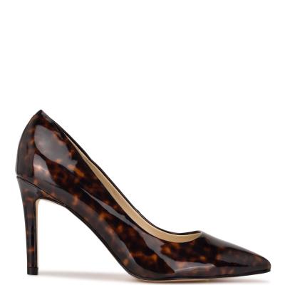 Nine West Ezra Pointy Kappe Pumps Damen Kaffee | 0257CBZON