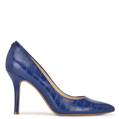 Nine West Fifth 9x9 Pointy Kappe Pumps Damen Blau | 5906KSEDL