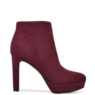 Nine West Glowup Plattform Stiefeletten Damen Bordeaux | 5438AHGLF